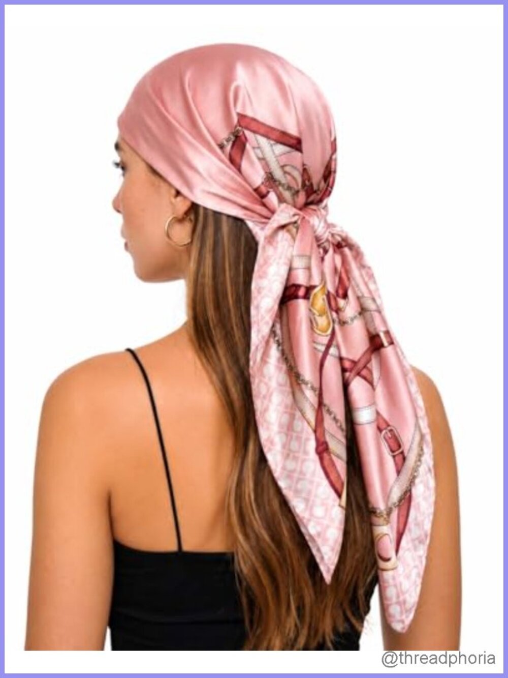 Silk-Feel Satin Square Scarf 35x35 Hair Wrap Bandana Headscarf Neck Scarf